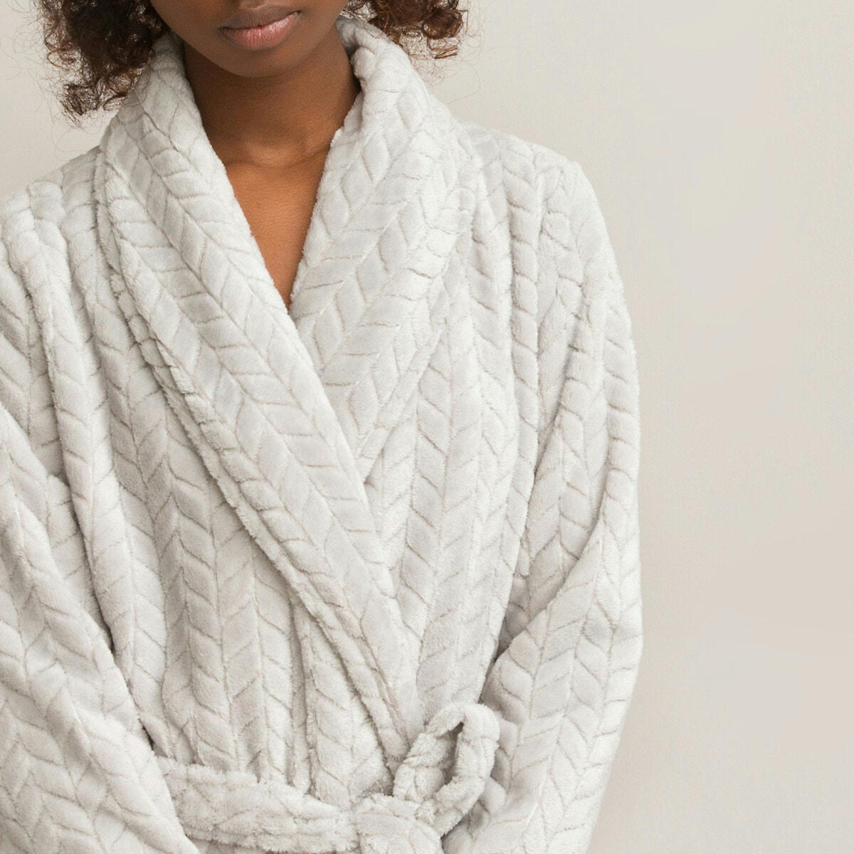 Robe de chambre maille polaire embossée