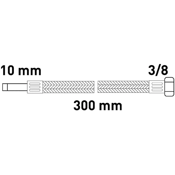 Flexschlauch, Länge: 0,3 m, Edelstahl