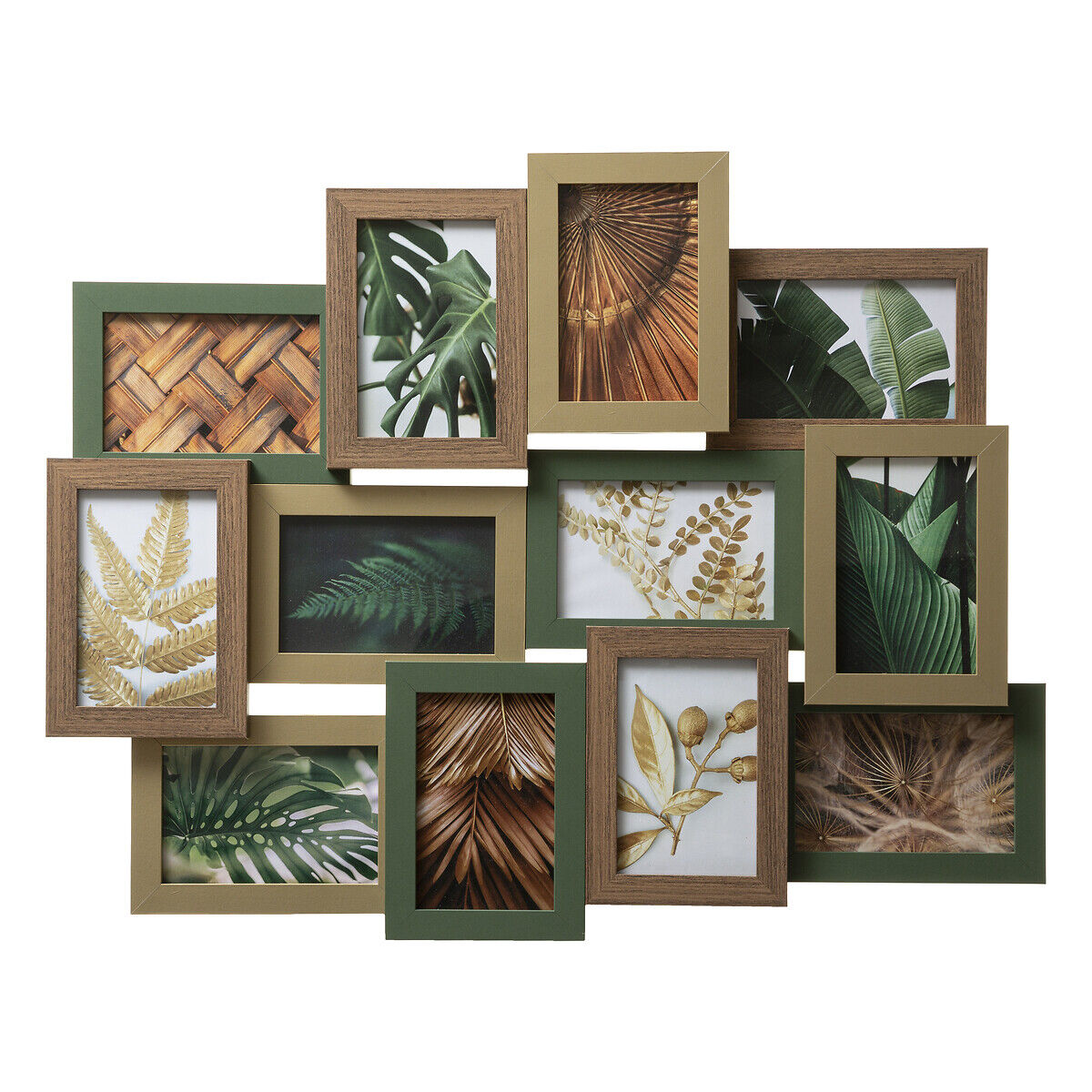 Multimoldura J&Uacute;LIA em mdf para 12 fotografias