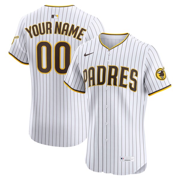 San Diego Padres Nike Home Elite Custom Jersey - White