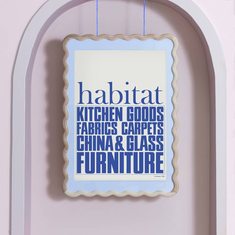 Habitat 60 Wavy Natural Wooden Picture Frame - 30x42cm