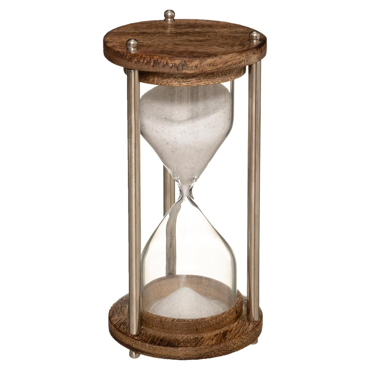 Hourglass, metal and glass H.15 cm