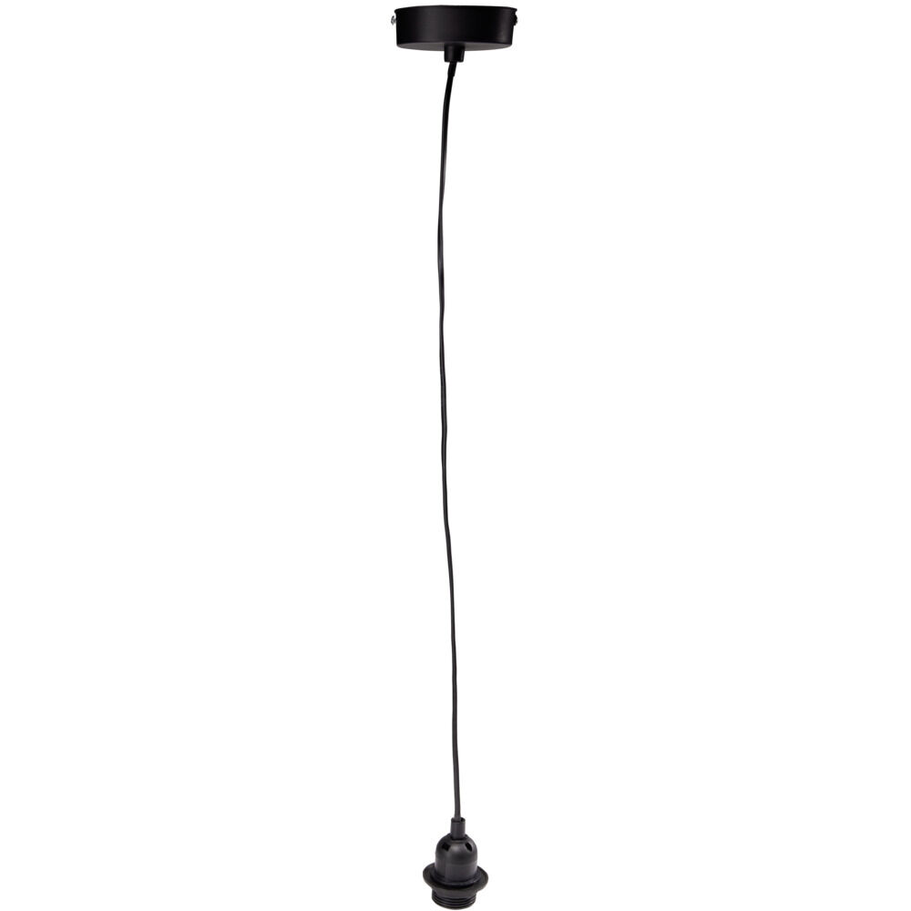 Ampoule suspendue câble noir E27 Ø6xH120cm