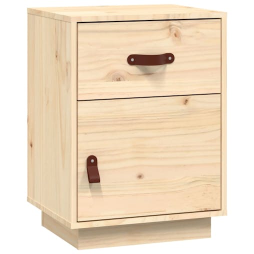 NNEVL Bedside Cabinets 2 pcs 40x34x55 cm Solid Wood Pine