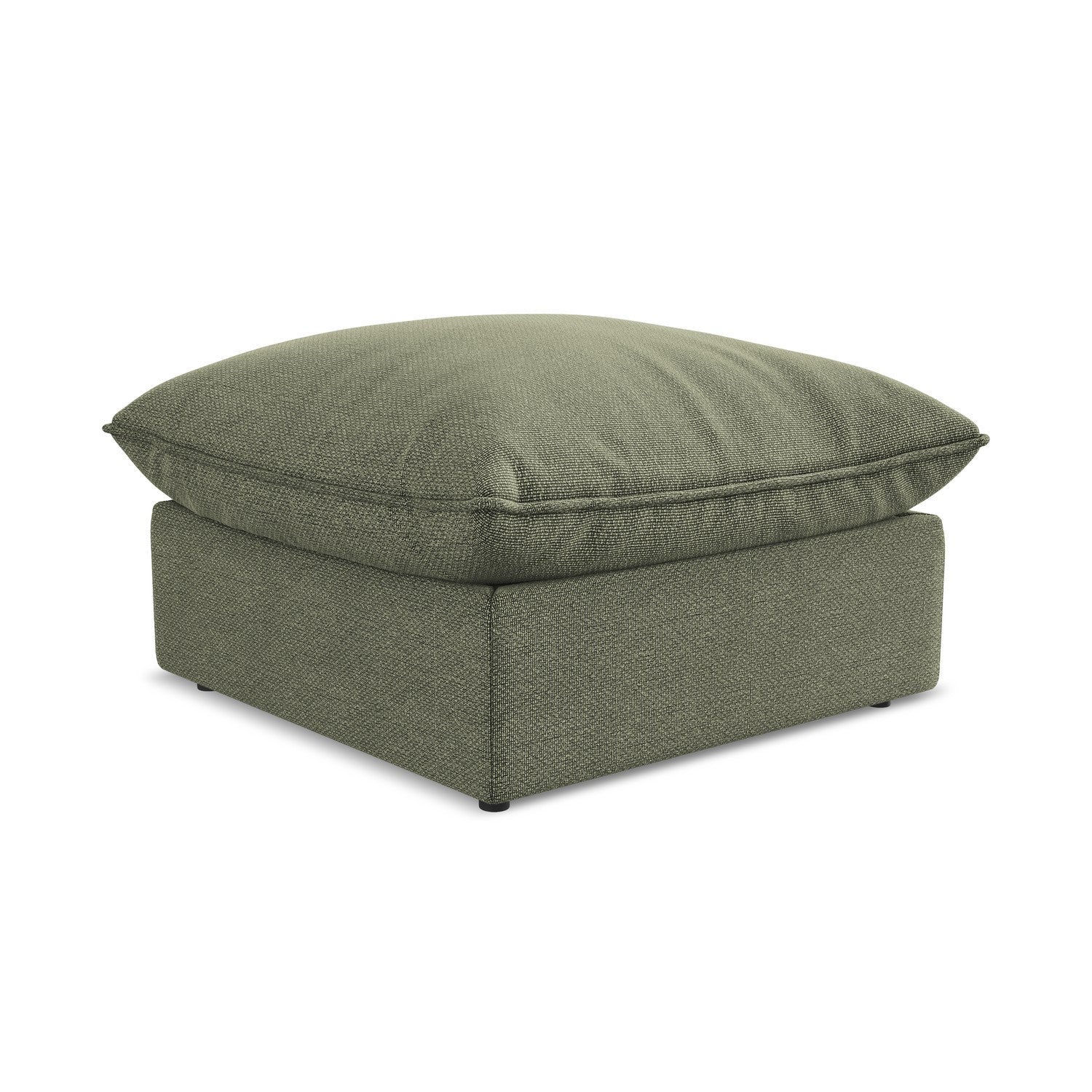 LaMiaSofa Poef Ravenna - bouclé - olijf - 75x75x45
