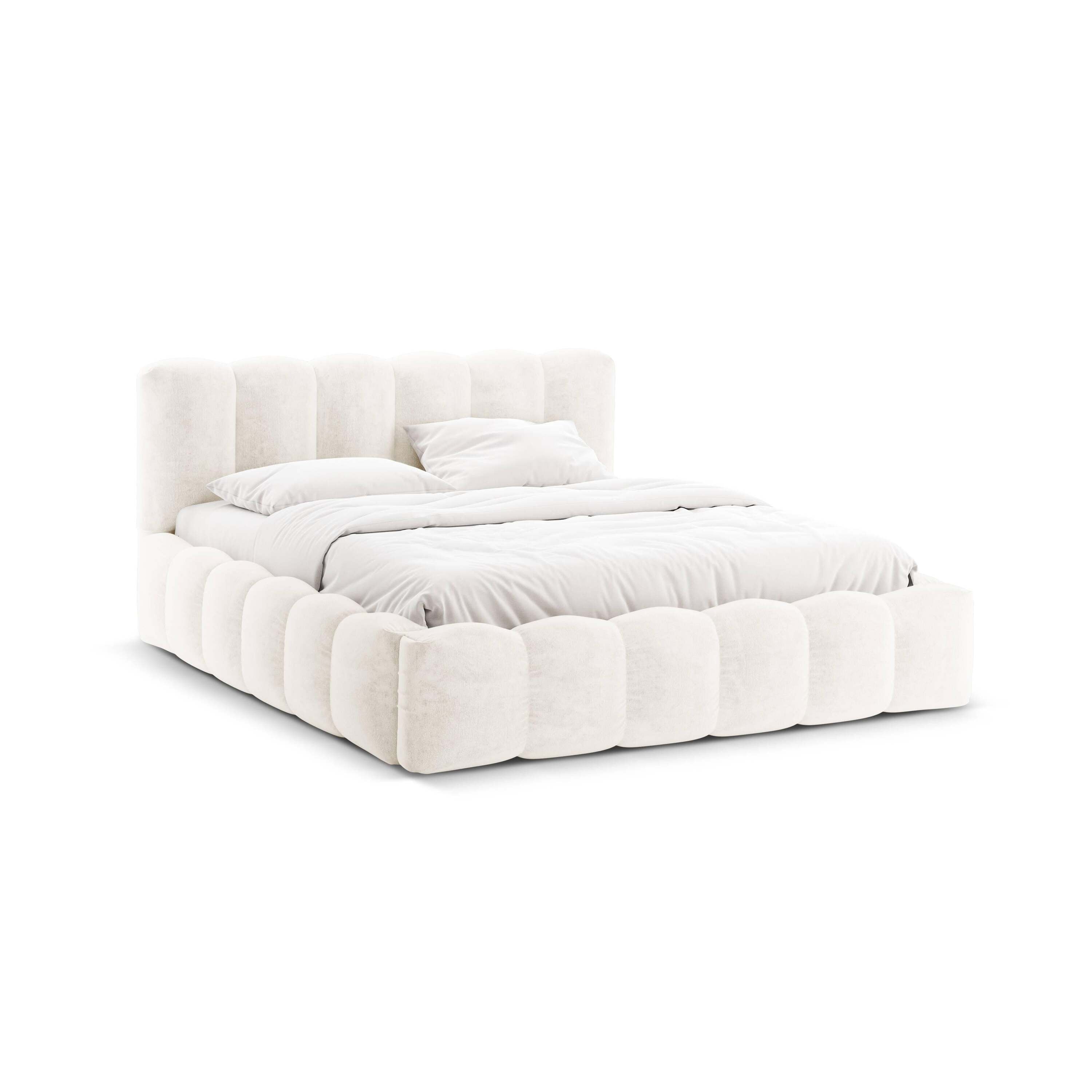 Micadoni Lupine Bedframe met Opbergruimte 200 x 200 cm - Chenille - Li