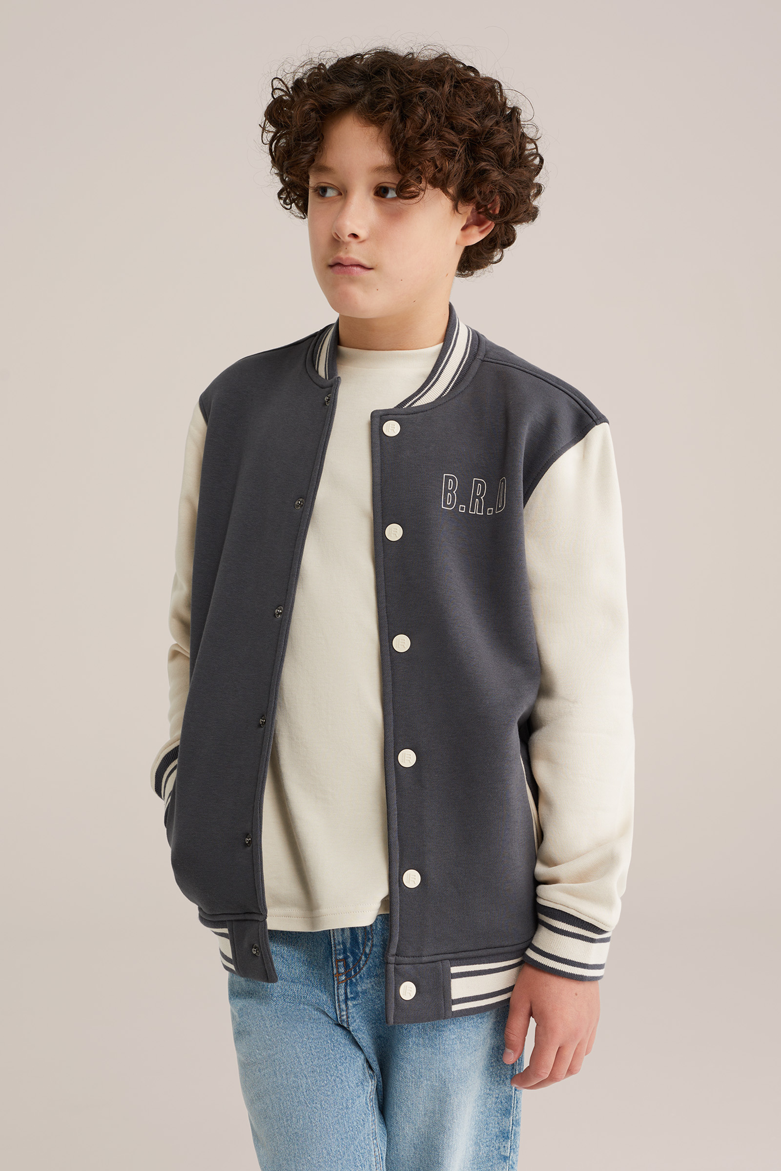 Jongens bomberjack met print