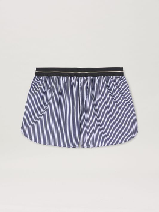 Logo band striped shorts