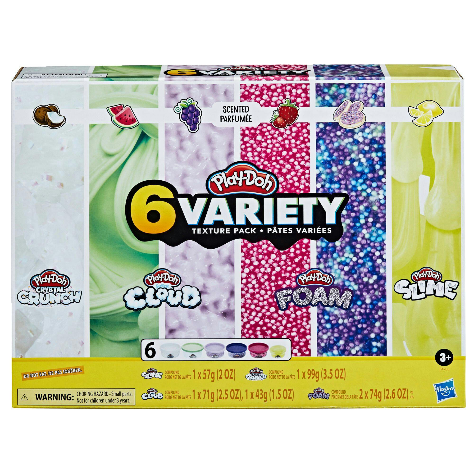 Play-Doh Foam, Super Cloud, Crystal Crunch, & Play-Doh Slime Variety Pack