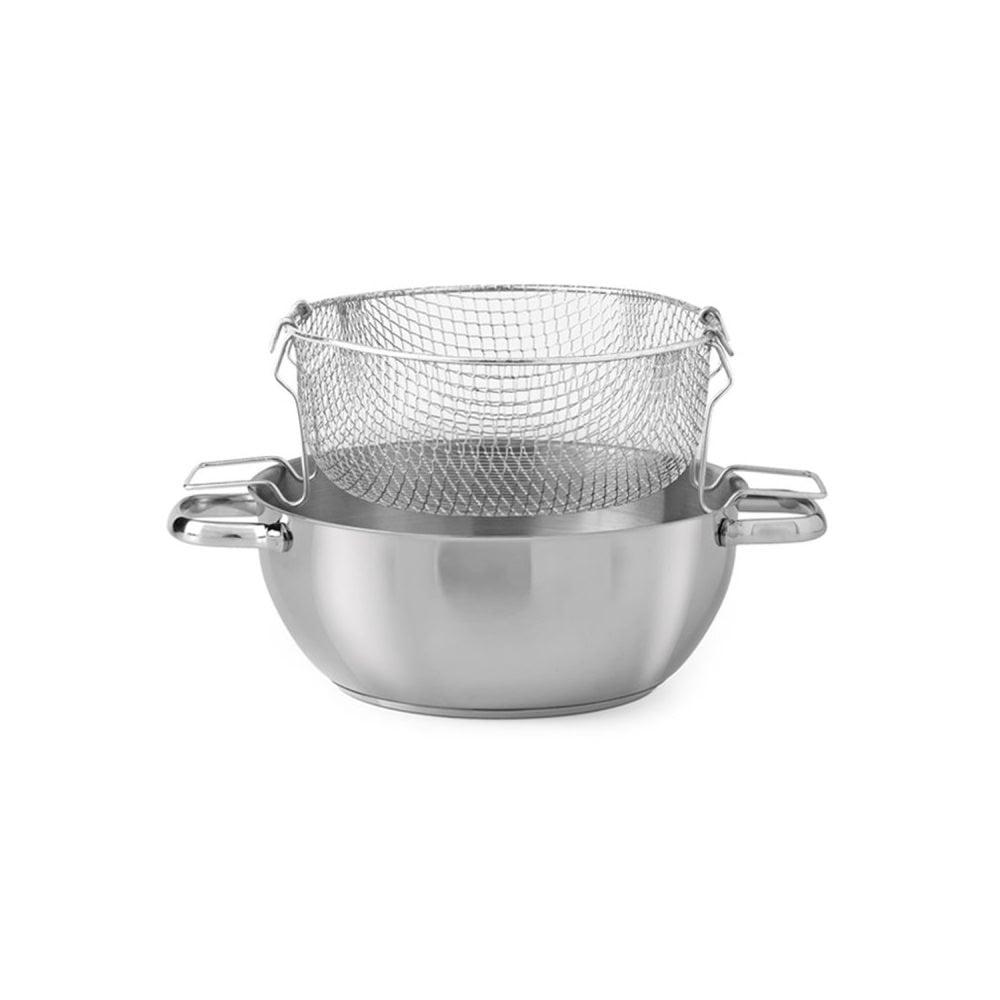 Fritadeira em inox com fundo térmico