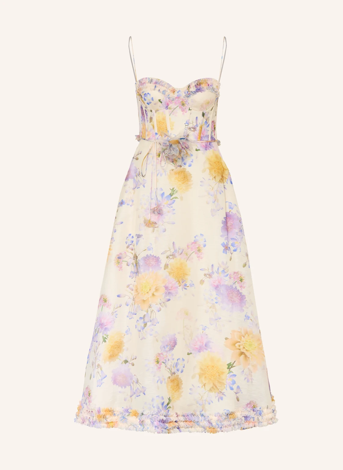 ZIMMERMANN Cocktailkleid LUNA mit Leinen und Seide