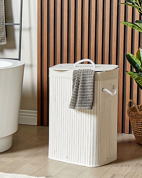 Panier KOMARI Bambou Blanc 72 L