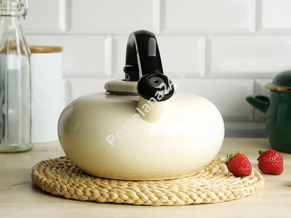 Czajnik emaliowany 2,5 L Forchetto - Luna Cremoso 1FO.CZA.1116