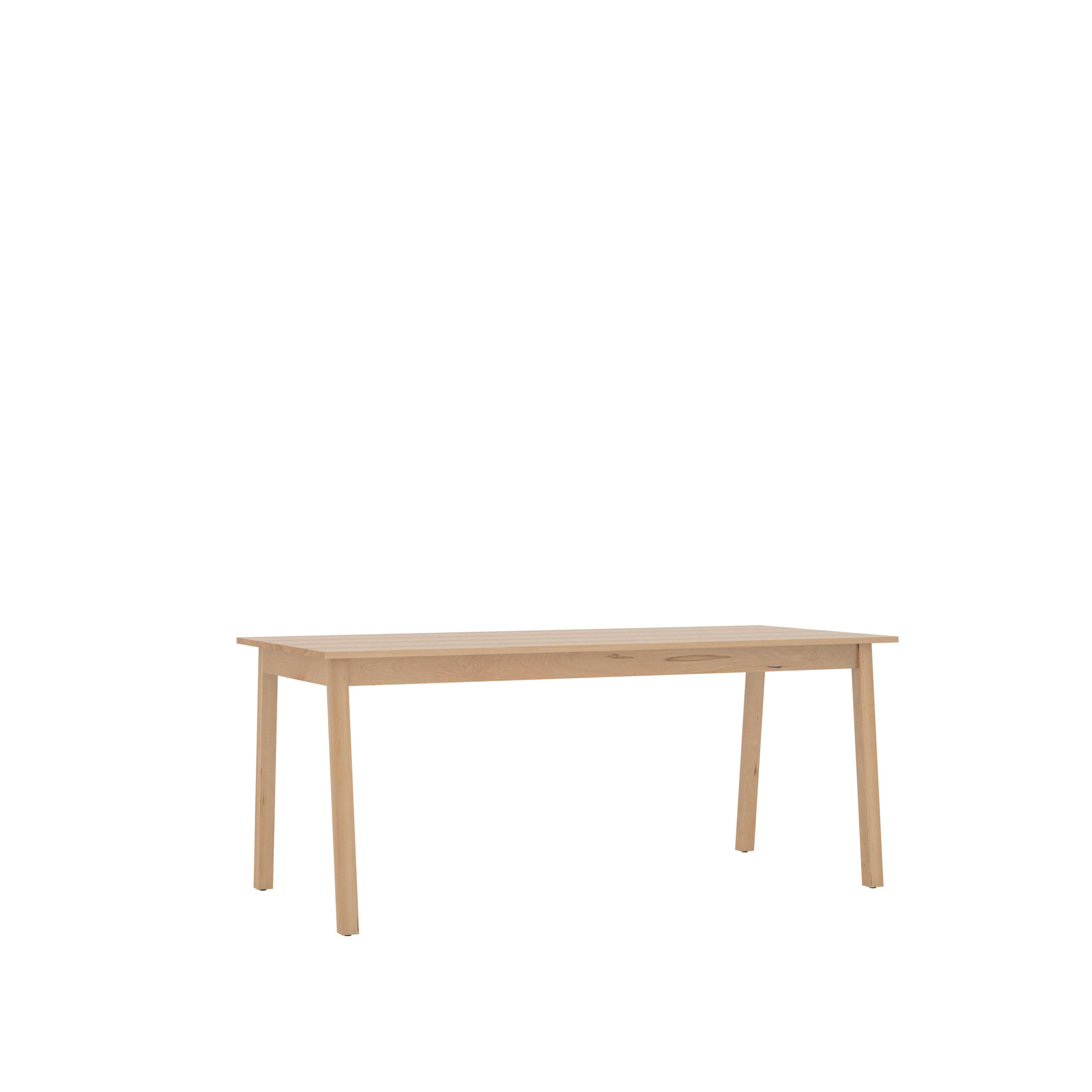 SELVA - Table en bois massif de hêtre des Pyrénées,  plateau 180x80 cm