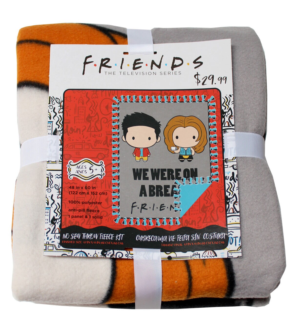 Friends On A Break No Sew Fleece Throw 48