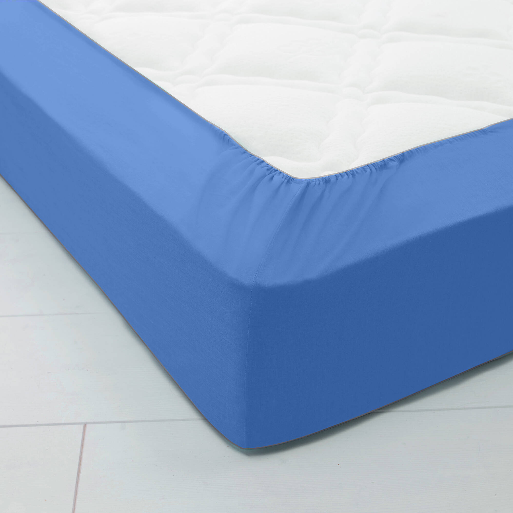 Drap-housse uni coton grands bonnets 40 cm