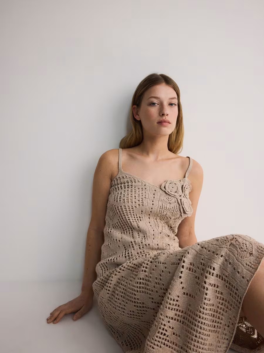 Openwork Midi Dress