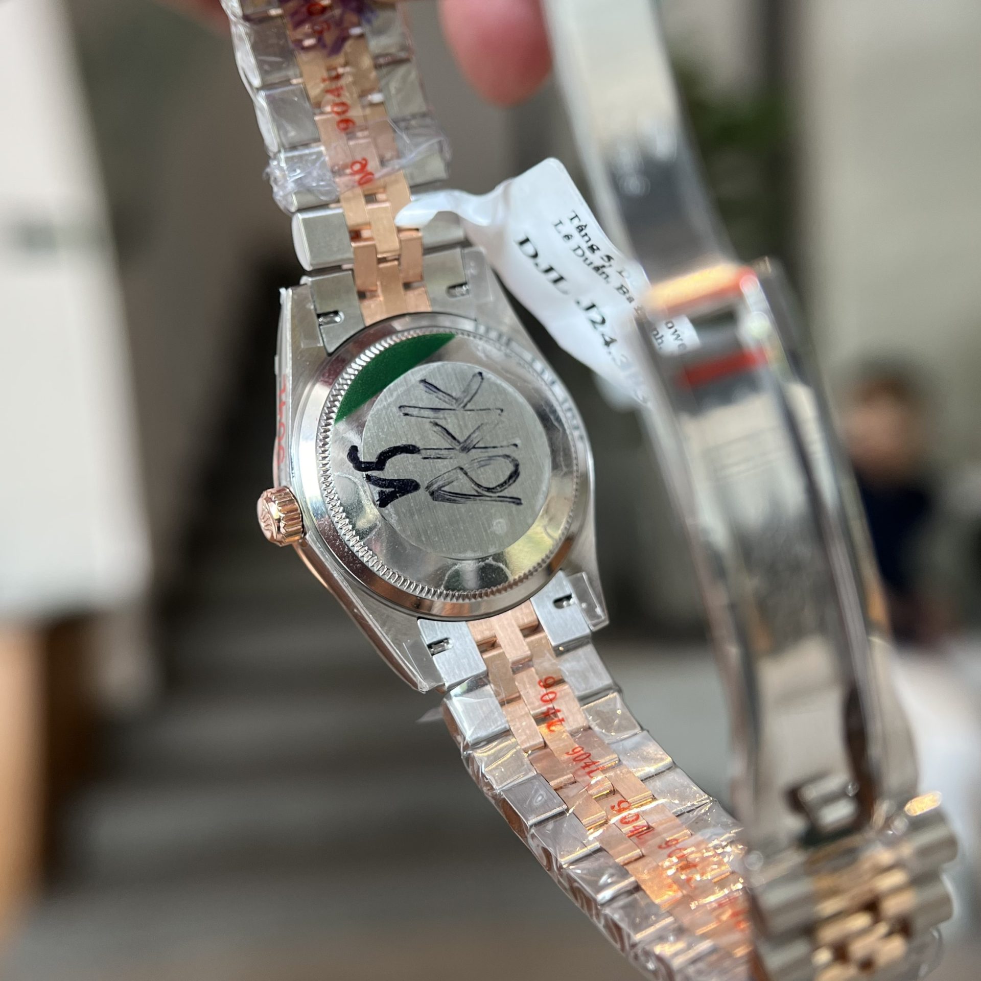 Rolex Datejust SS/RG Plated Pink Dial CZ Diamonds 31mm Jub Super Clone