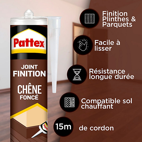 Joint de finition Pattex chêne foncé 280ml