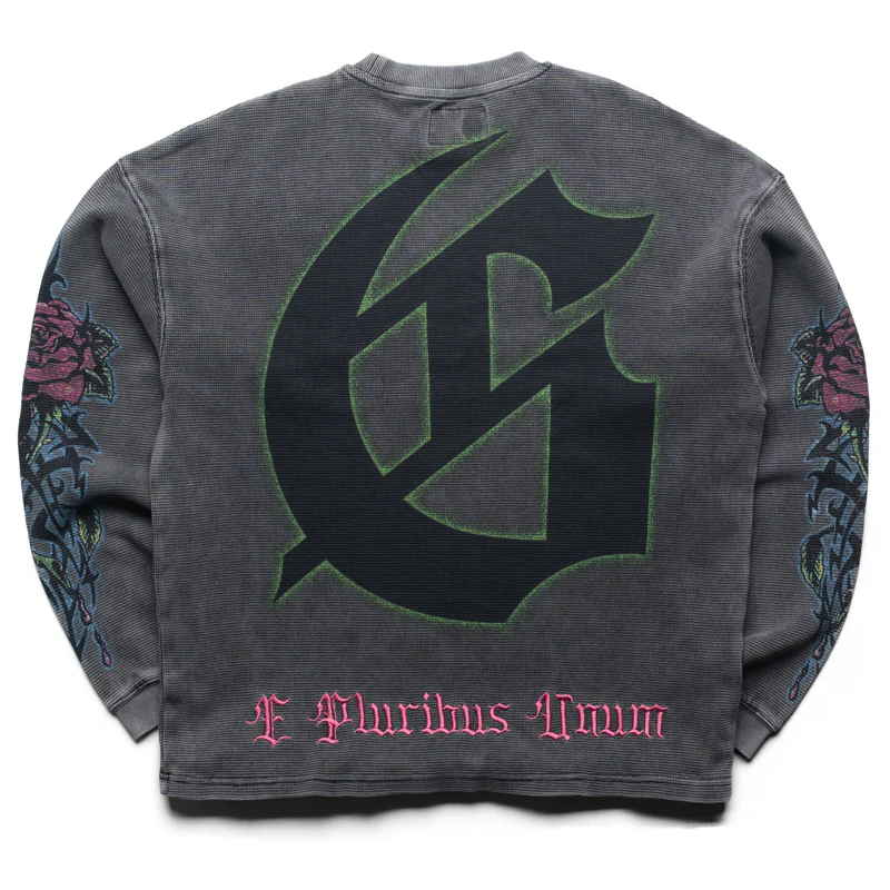 Godspeed New York Vandal Thermal L/S Tee - Grey Wash