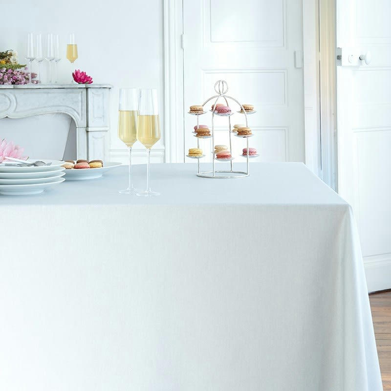 PAILLETTES - Nappe enduite carrée 160 x 160 cm argentée