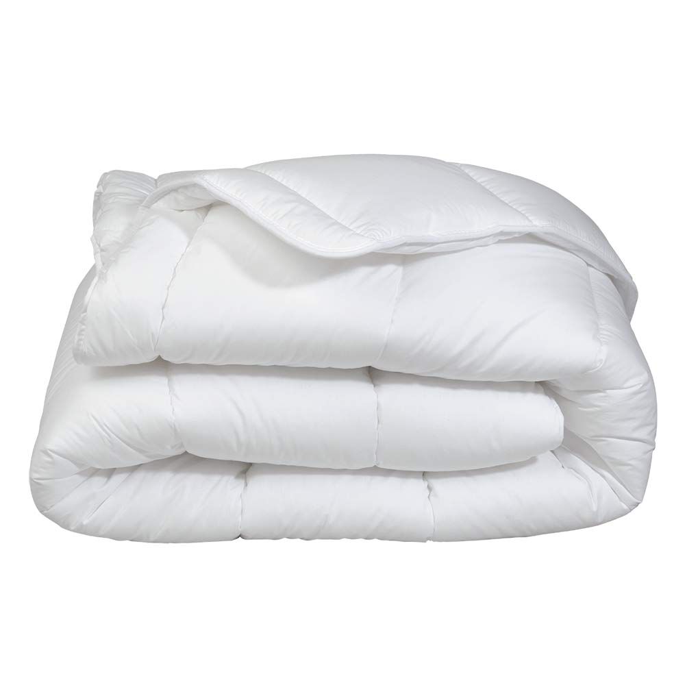Couette 1 place blanche chaude anti acariens 450 g/m&sup2; 140x200 cm