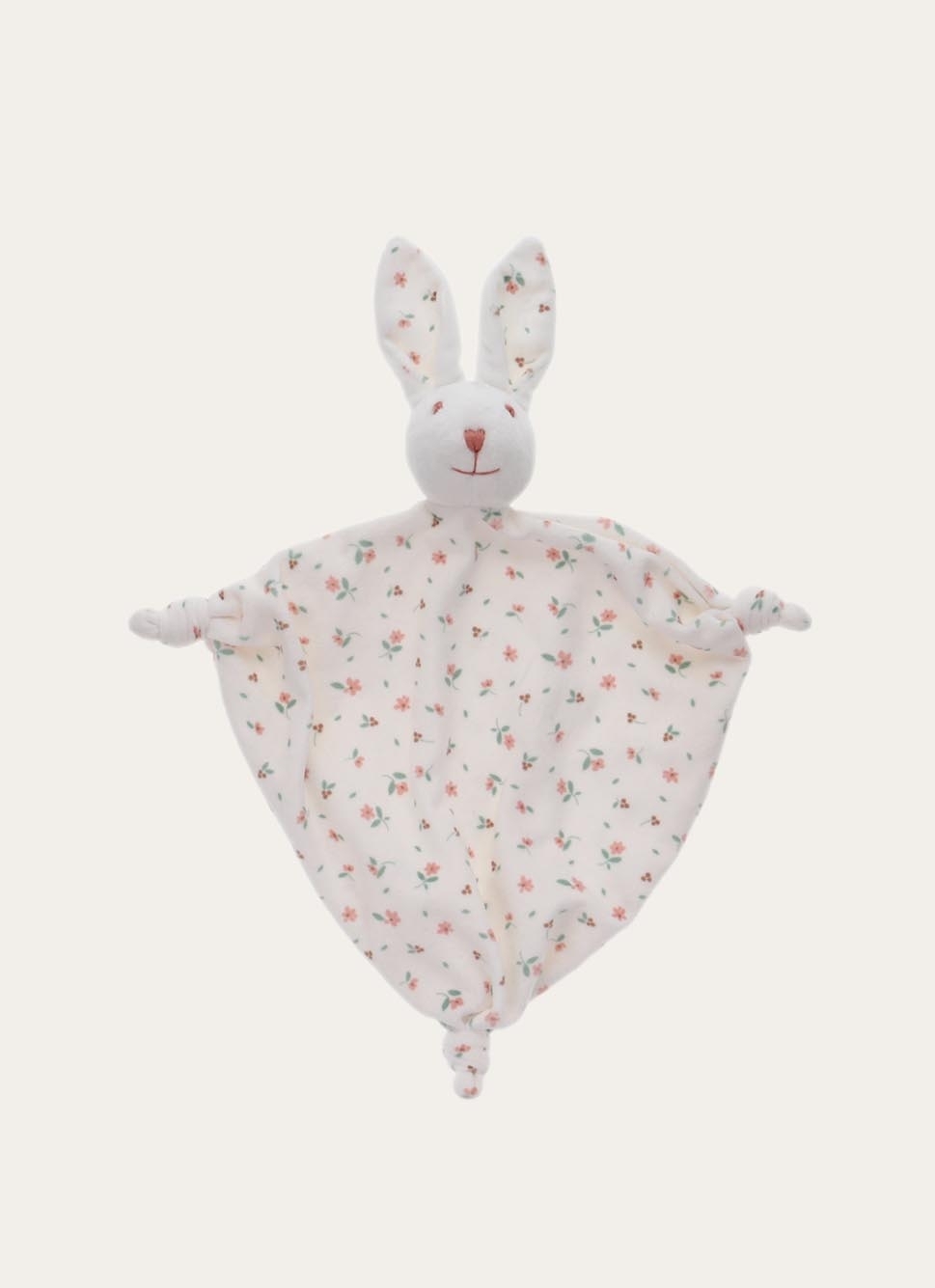 DOUDOU LAPIN IMPRIMÉ FLEURS ECRU