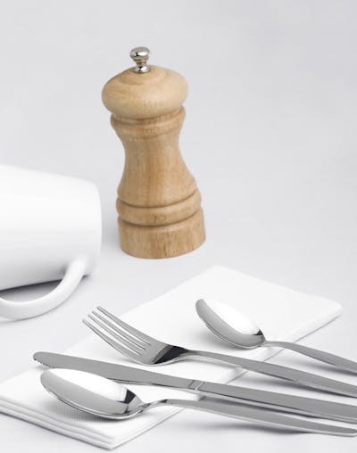 Oslo 24 Piece Cutlery Dining Set Stainless Steel 24pc | Knife Fork Knife Spoon Cafe