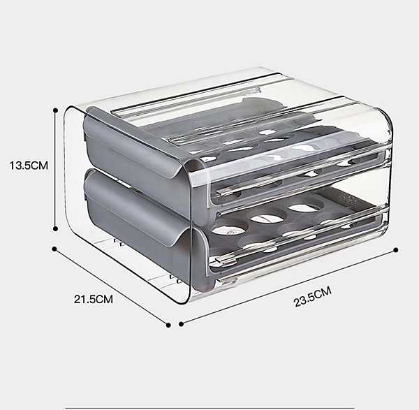 CODEKEY Boîte à œufs pour réfrigérateur et œufs, boîte de rangement empilable, en plastique, boîte de rangement pour œufs frais, t