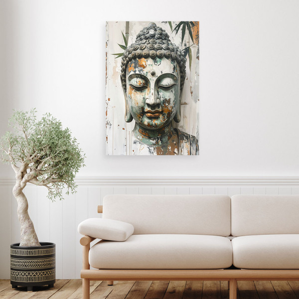 Obraz do salonu sypialni biura, Harmonia Budda Zen Spa Bambus 20x30