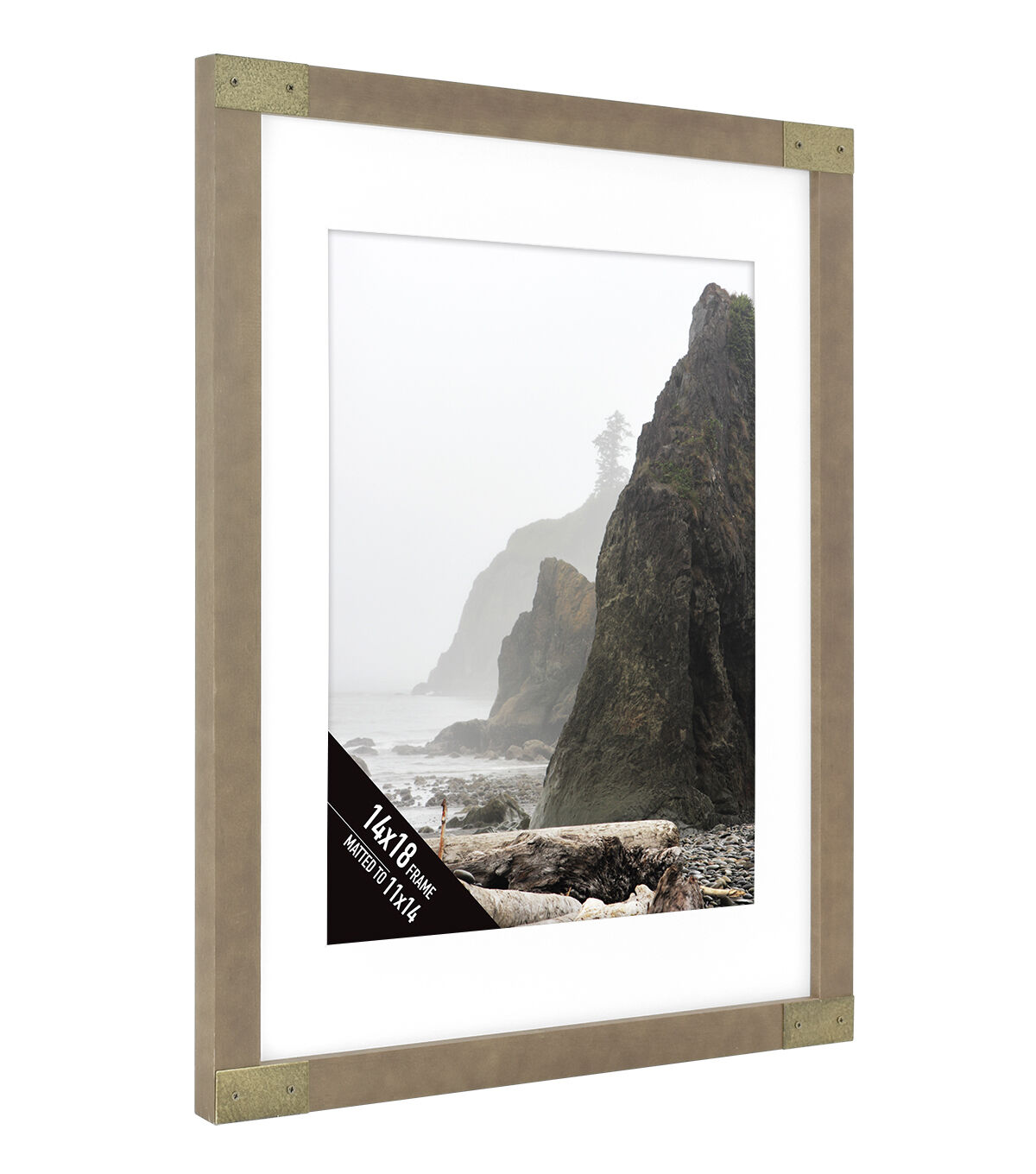 14 x 18 Matted to 11 x 14 Rustic Gray Portrait Frame by Hudson 43