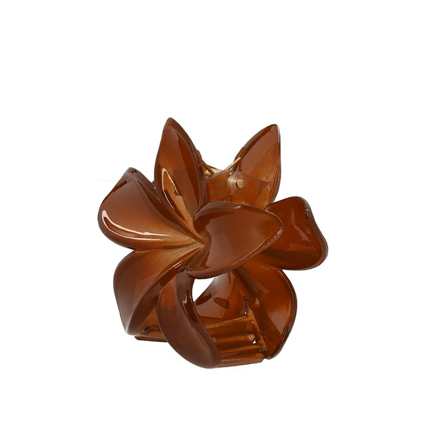 Manfield Bruine bloemen haarklem