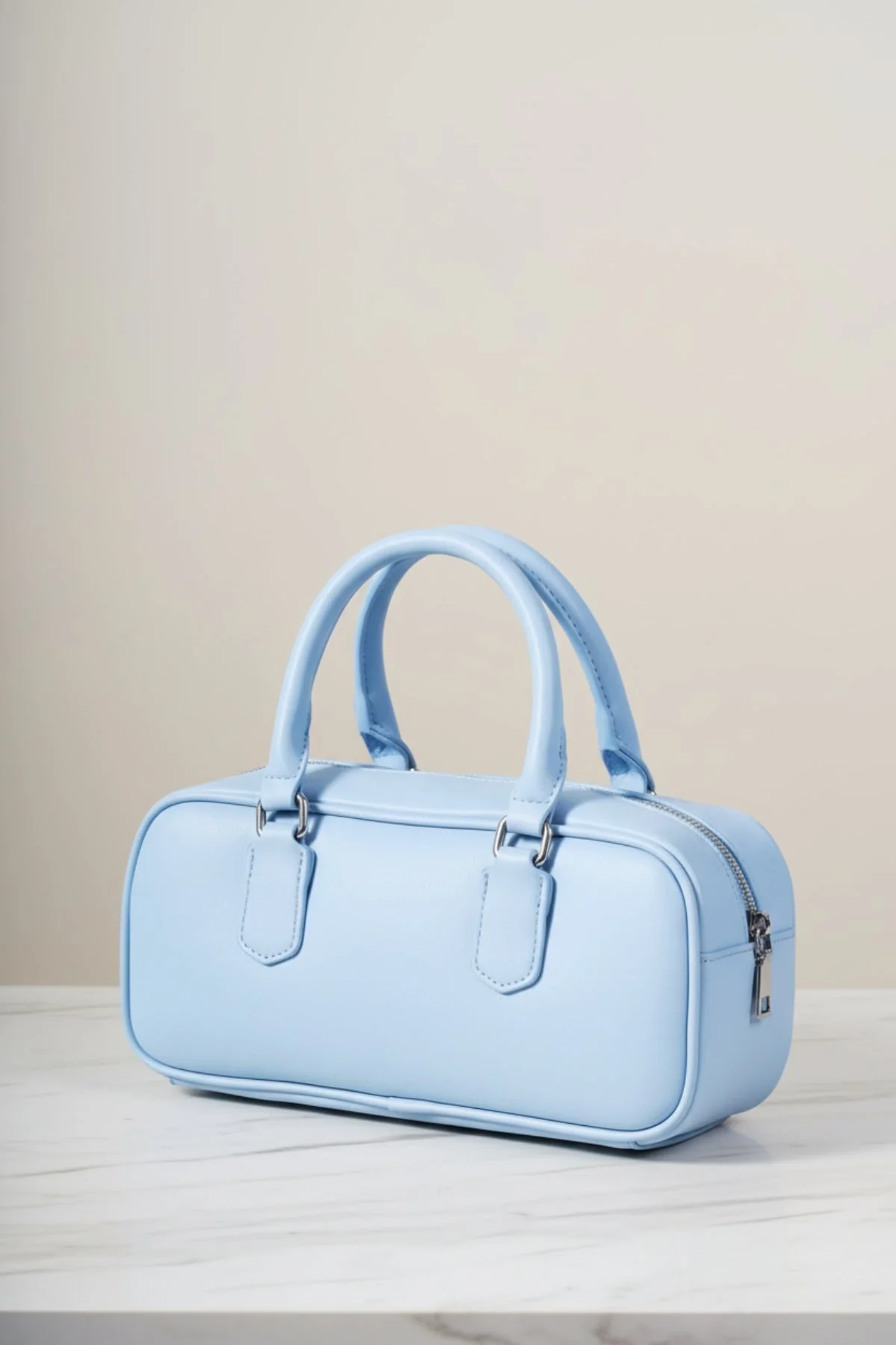 Light Blue Structured Bowling Bag
