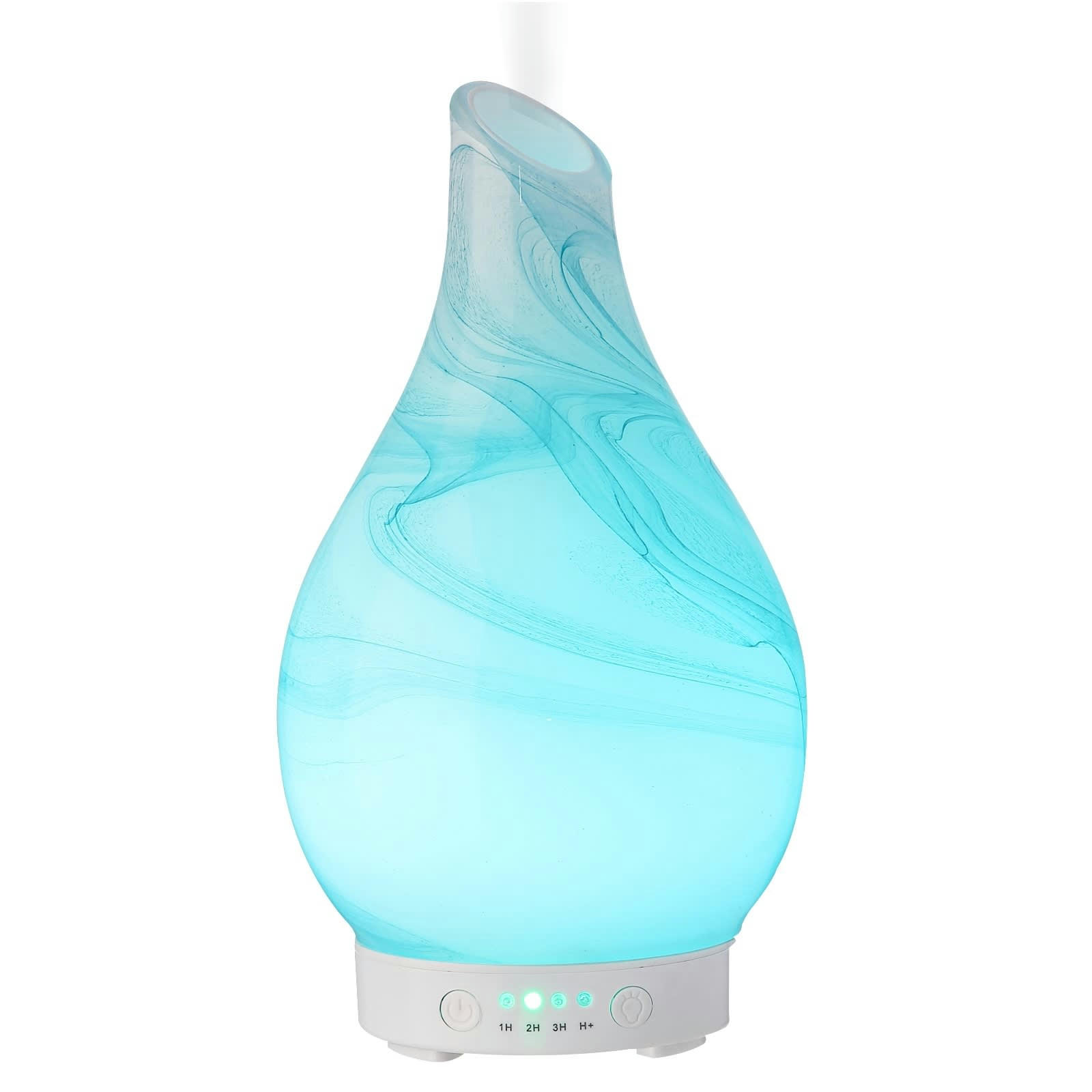 YANGSTE - Diffuseur d'Huile Essentielle en verre Peint à la main blanc - H25 cm