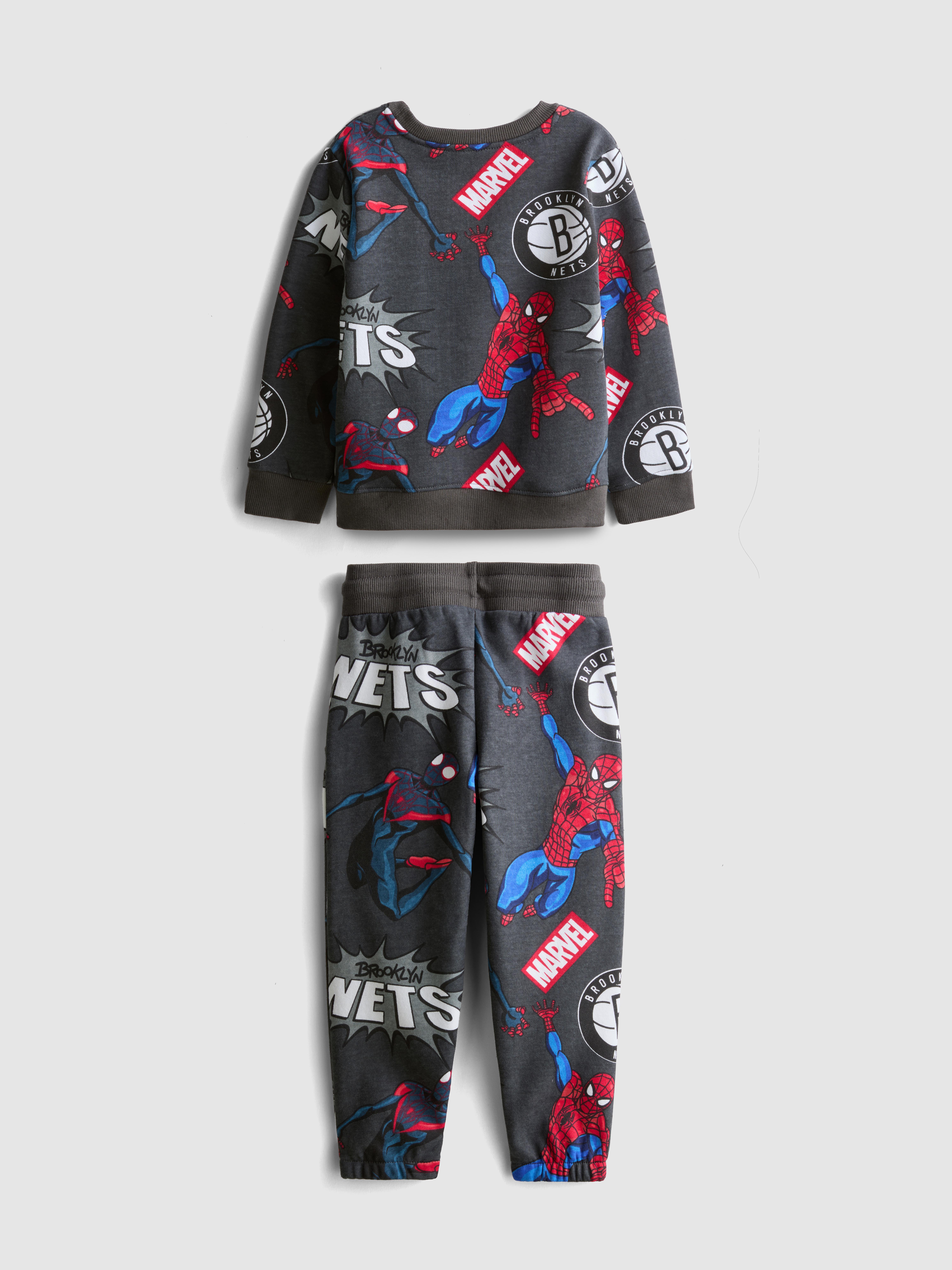 1.5-8yrs | Brooklyn Nets X Spider-Man Sweatshirt and Sweatpants Set
