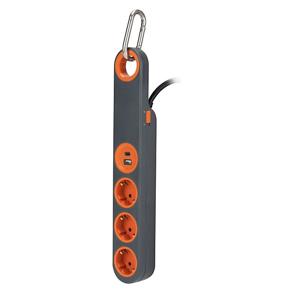 Multiprise Schuko   2 USB A C Zenitech