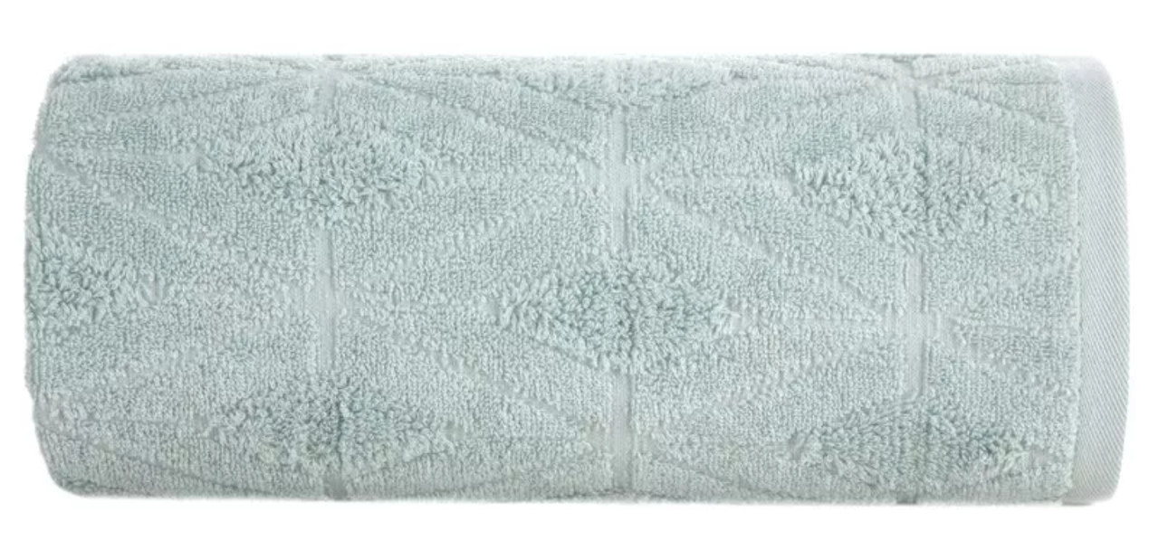 Ręcznik Sendi 50x90 07 miętowy w tkany geometryczny 500 g/m2