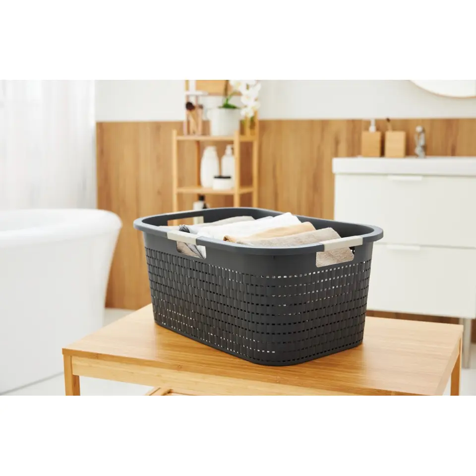 Rotho Wasmand Country 40L - antraciet