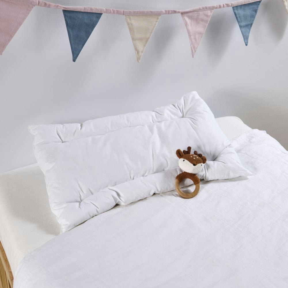 SPÉCIAL BÉBÉ - Oreiller plat anti-acariens pour bébé 40x60cm