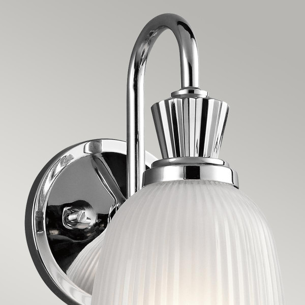 Kinkiet srebrny Cora 1xG9x3W wym:24,1x12,7x17,2cm IP44 Kichler