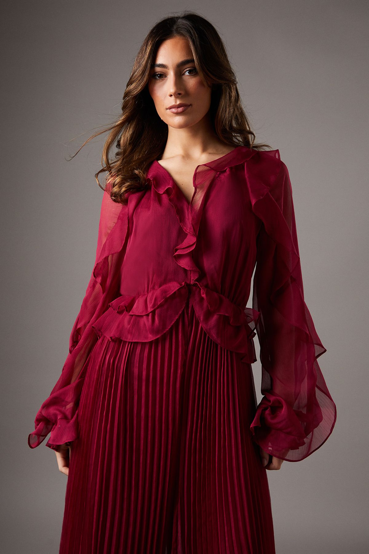 Coast Soft Chiffon Frill Jumpsuit
