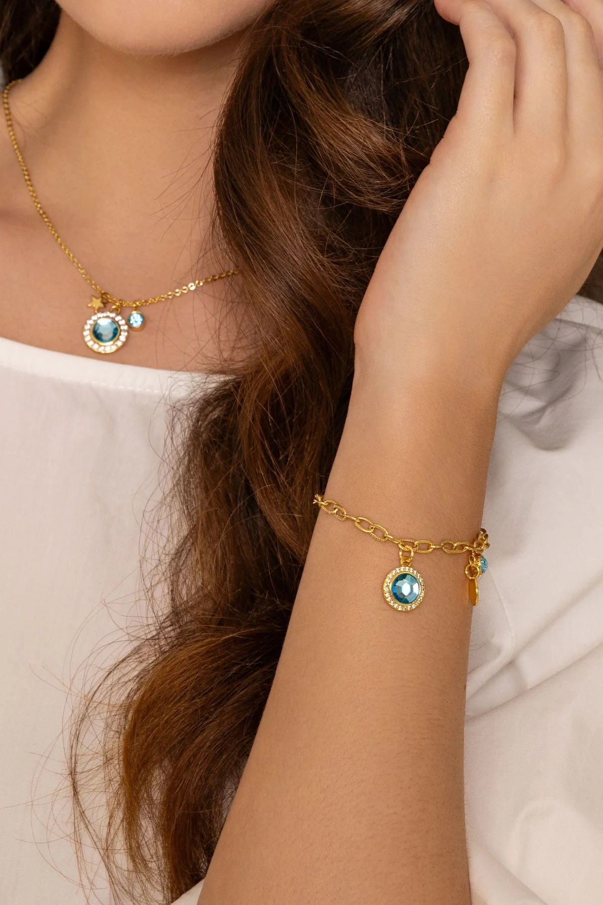 February Birthstone Charm Bracelet