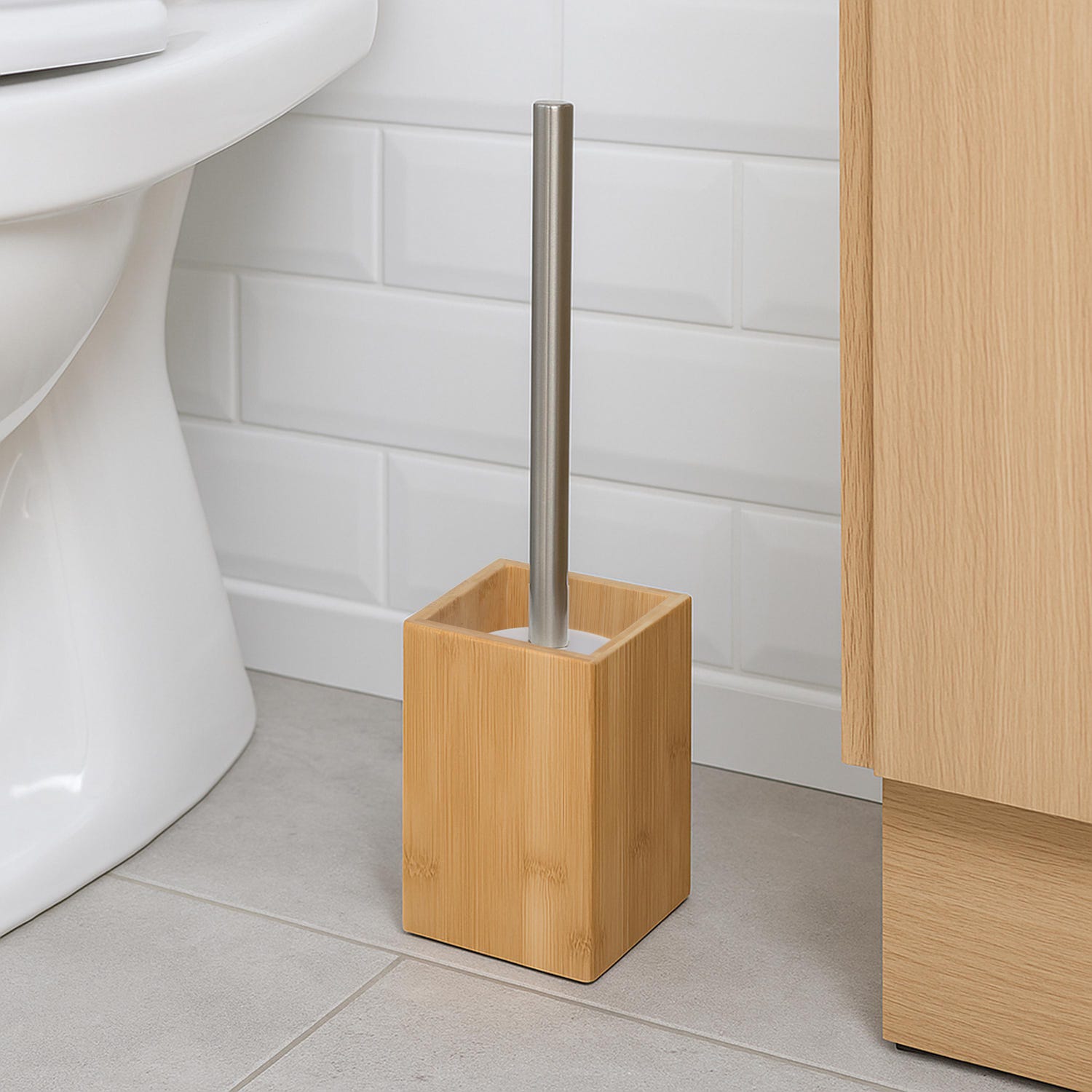 Portascopino Wc in bambù Arty
