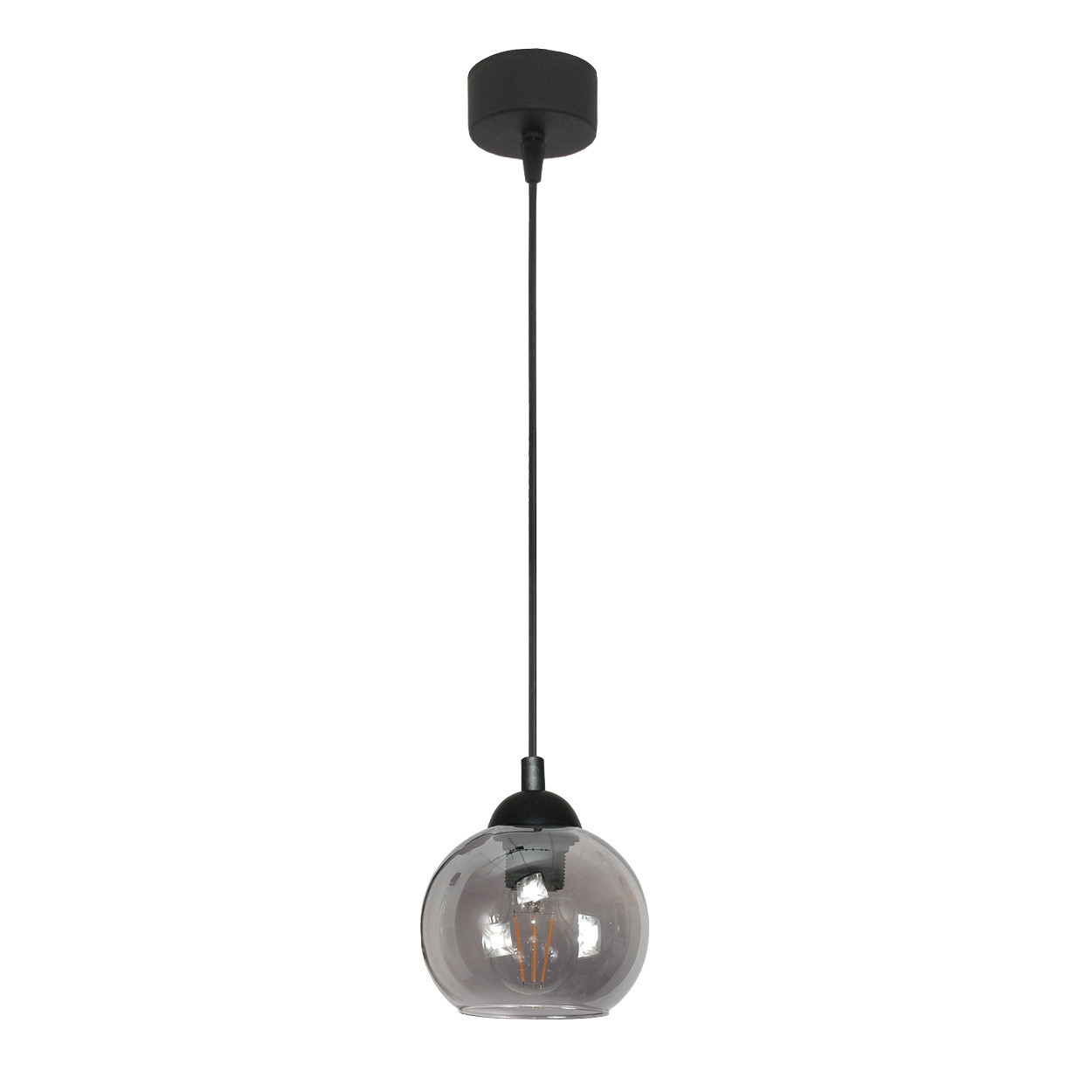Lampa wisząca zwis pojedynczy EDYLIT grafitowe klosze LED 1xE27 MODE 14-295