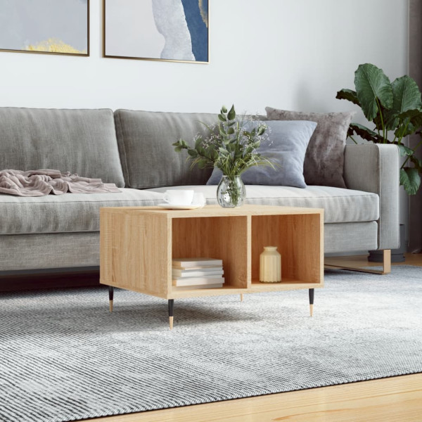 Stolik Kawowy Ława Stół Brązowy 60x50x36.5 Przegrody Do Salonu Do Pokoju