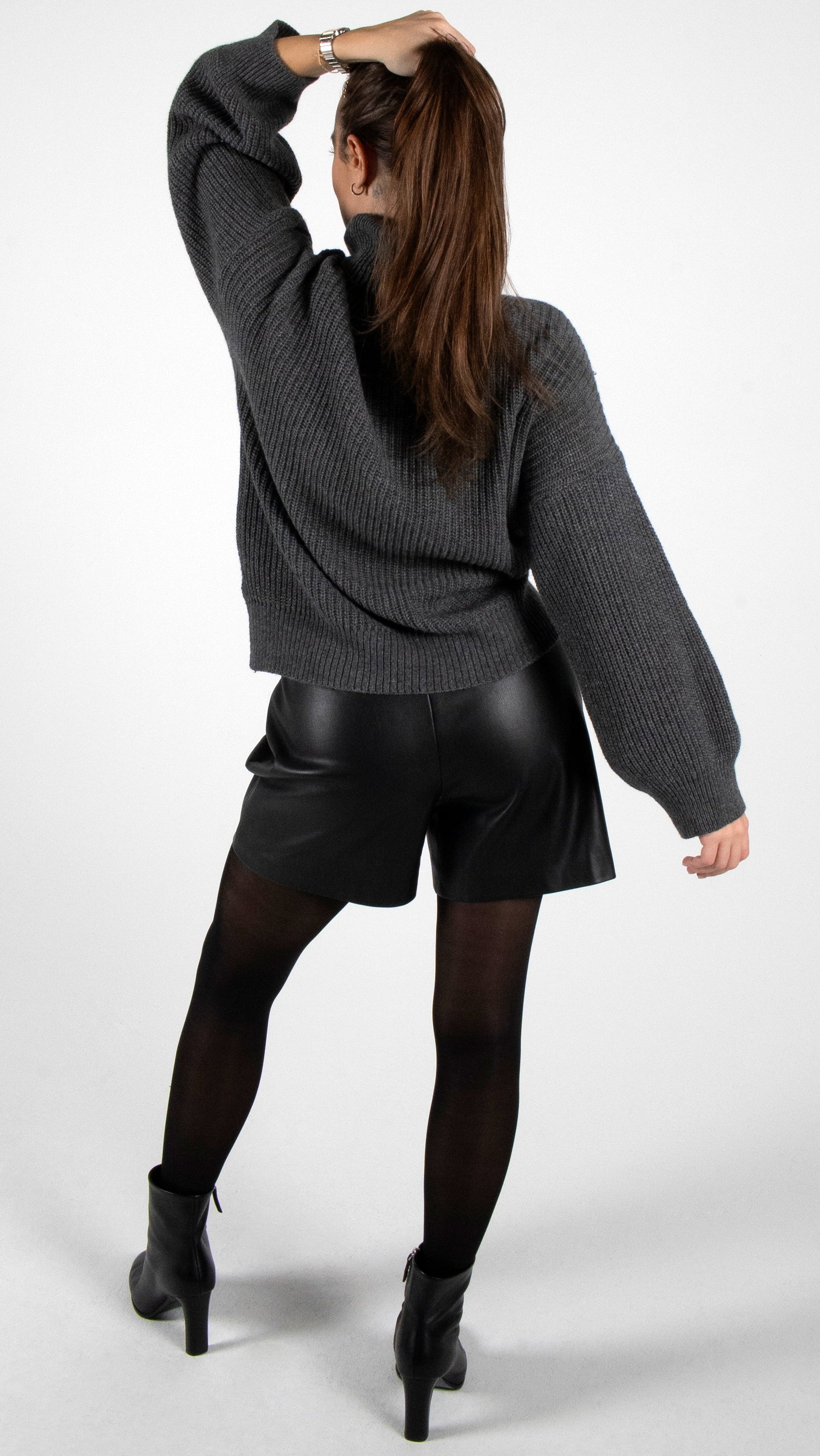 ROLLKRAGEN PULLOVER MIT CASHMERE