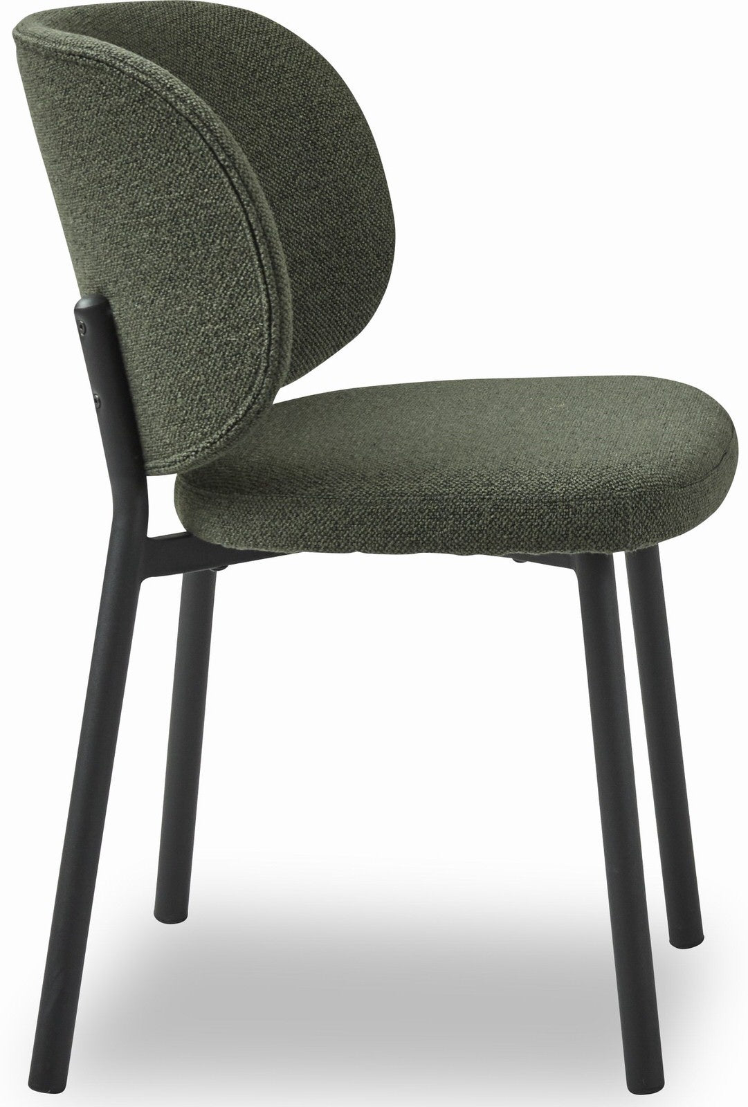 Hygge Interiors Swan Bouclé Eetkamerstoel Bos Groen