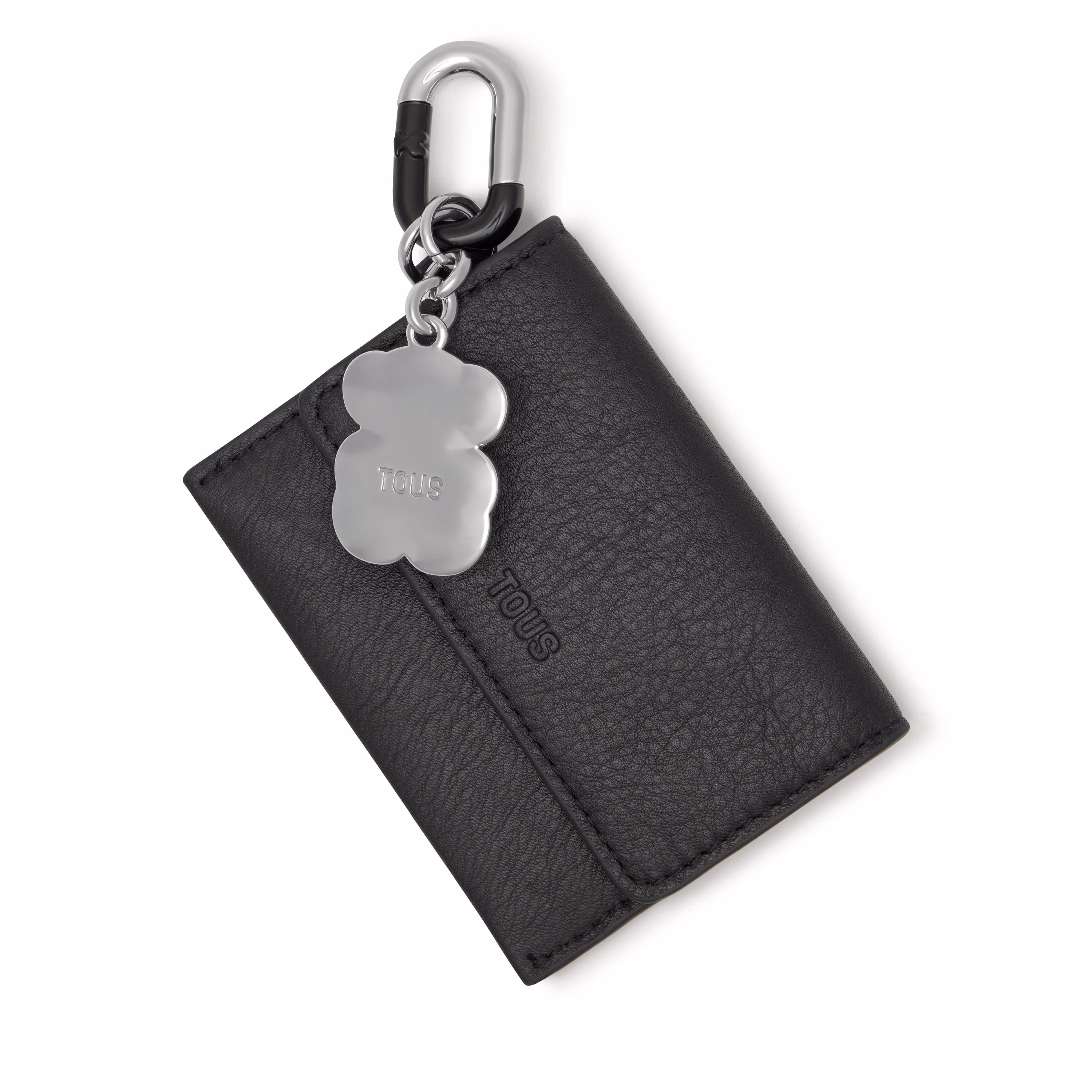 Pack de llaveros colgantes y monedero negro y plata Hold