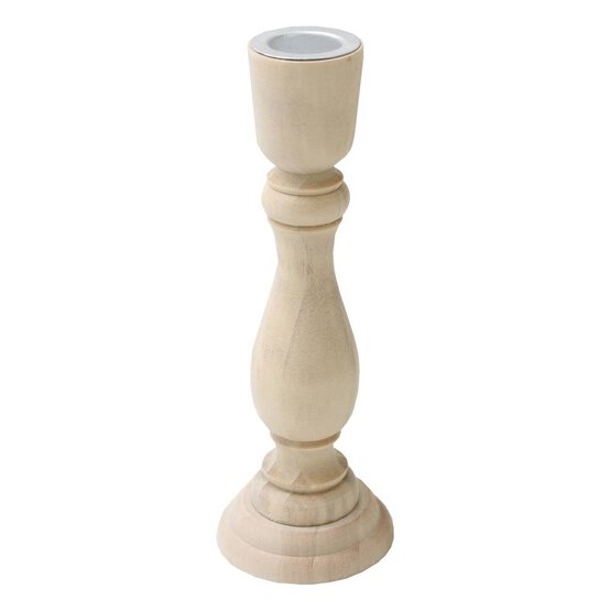 Wooden Candlestick 16.5cm