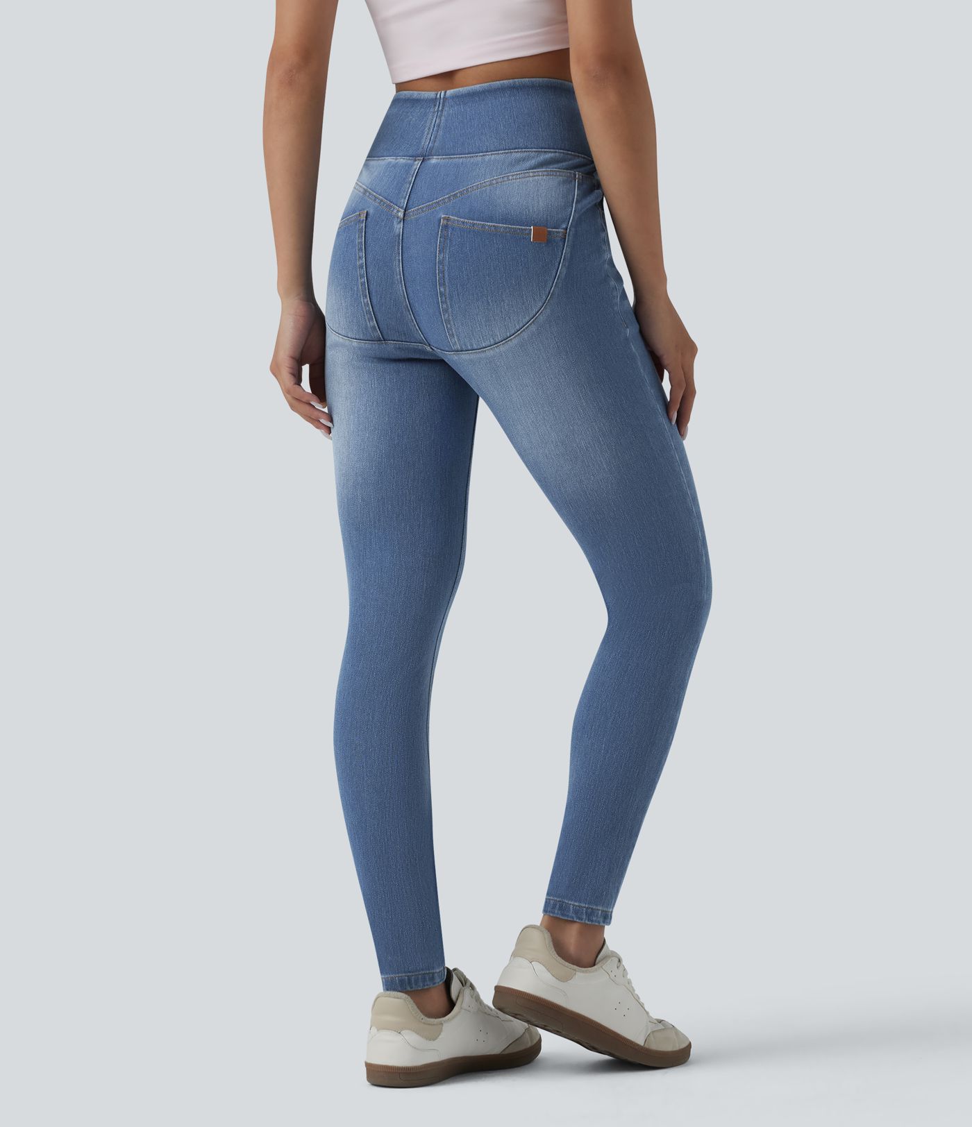 Jean skinny 7/8 casual taille haute Halara Flex™ avec poches